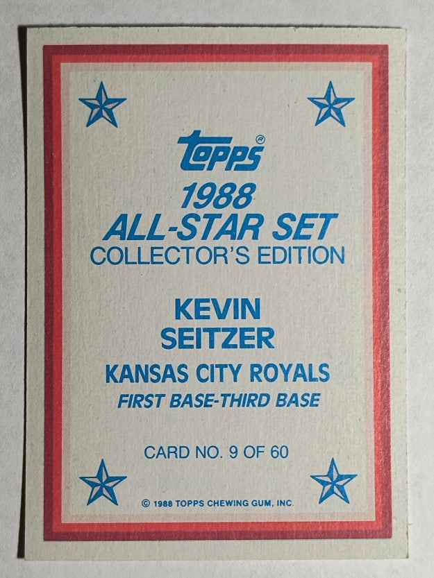 1988 Topps Glossy Send-Ins #9 Kevin Seitzer