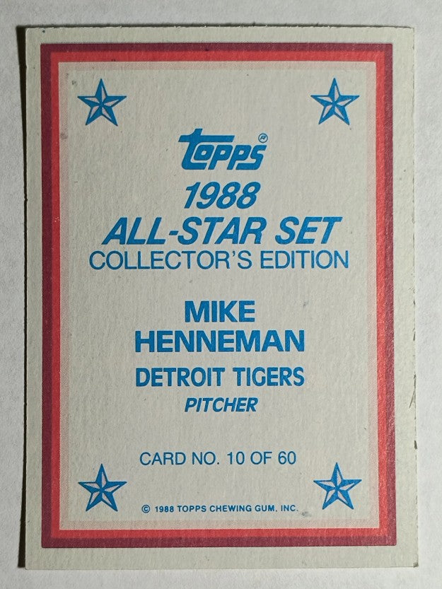 1988 Topps Glossy Send-Ins #10 Mike Henneman