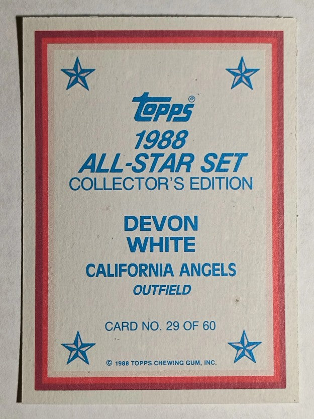 1988 Topps Glossy Send-Ins #29 Devon White