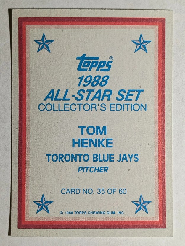 1988 Topps Glossy Send-Ins #35 Tom Henke