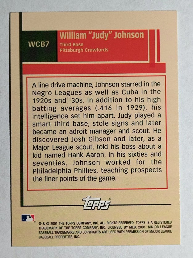 2001 Topps What Could Have Been #WCB7 William Johnson