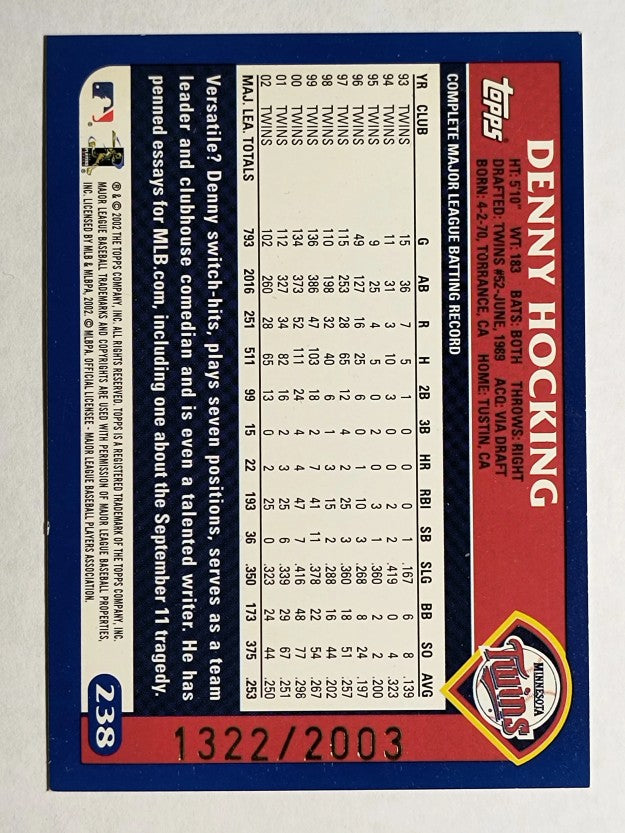 2003 Topps Gold #238 Denny Hocking (NM)