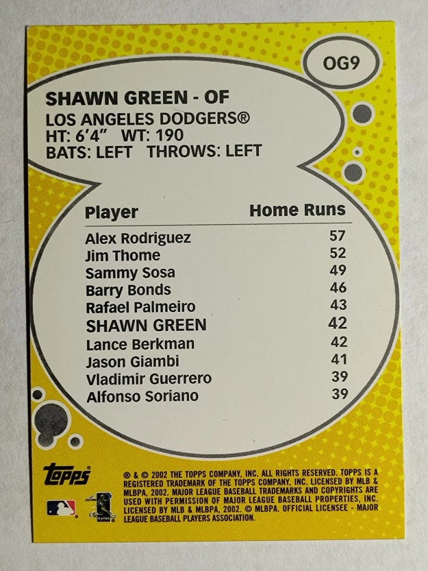 2003 Topps Own the Game #OG9 Shawn Green