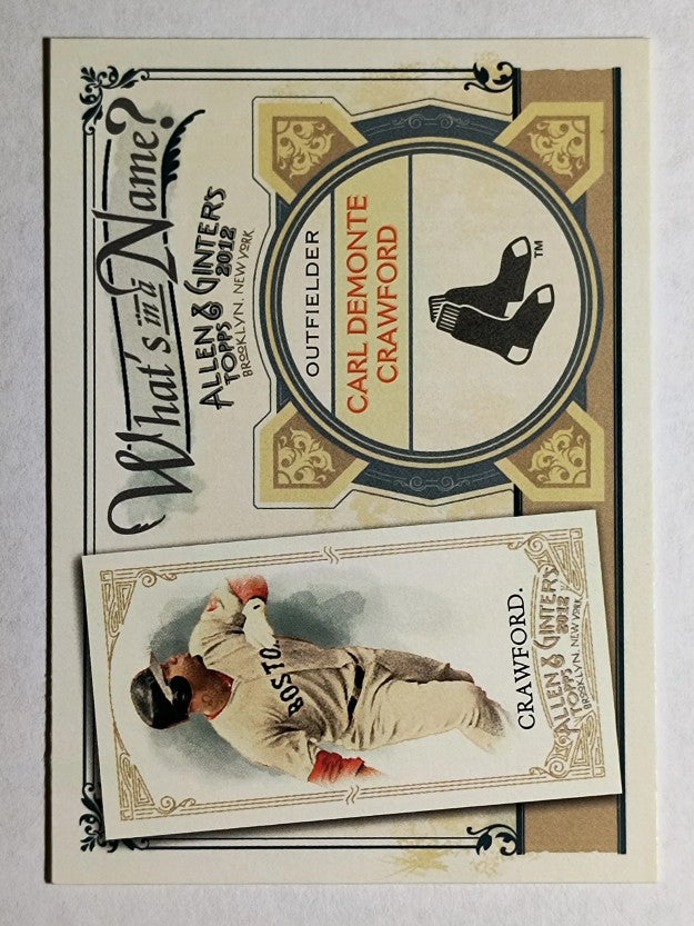 2012 Topps Allen and Ginter What's in a Name #WIN13 Carl Demonte Crawford
