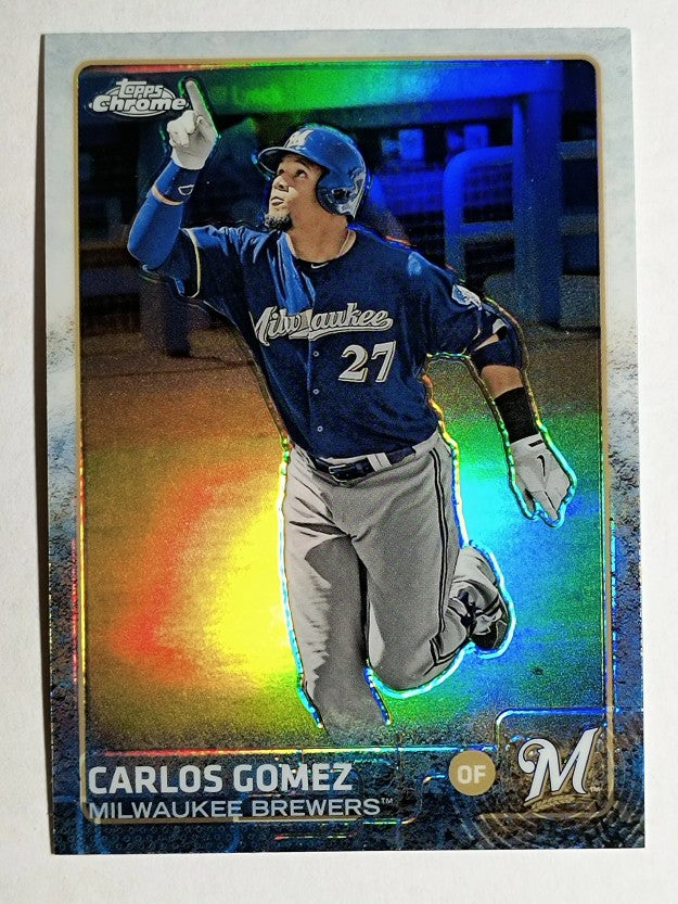 2015 Topps Chrome Refractors #73 Carlos Gomez