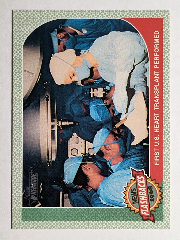 2017 Topps Heritage News Flashbacks #NF11 First U.S. Heart Transplant