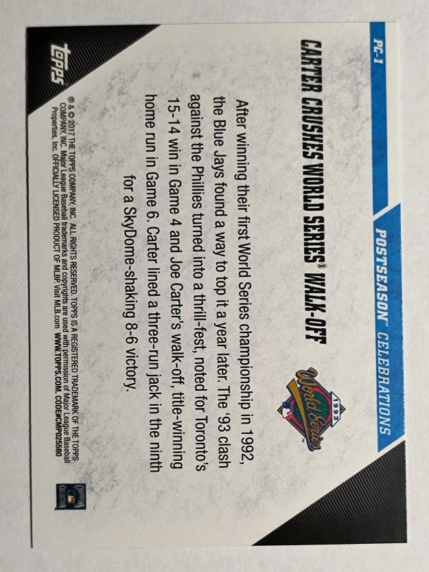 2017 Topps Update Postseason Celebration #PC1 Toronto Blue Jays