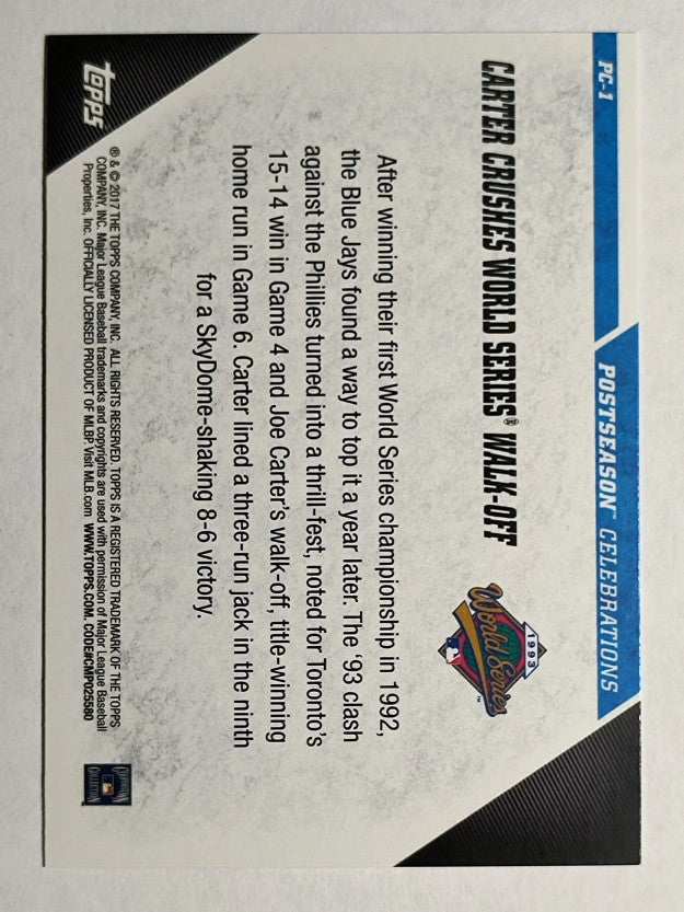2017 Topps Update Postseason Celebration #PC1 Toronto Blue Jays