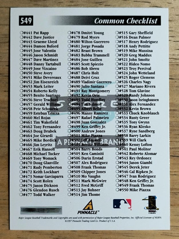 1997 Score Premium Stock Hobby Reserve #549 Frank Thomas CL