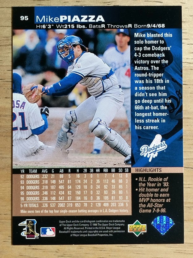 1997 Upper Deck #95 Mike Piazza