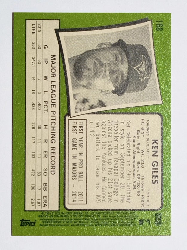 2020 Topps Heritage #168 Ken Giles