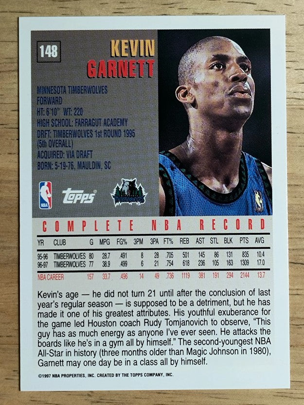 1997-98 Topps #148 Kevin Garnett