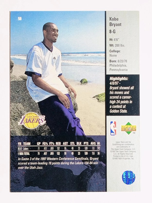 1997-98 Upper Deck #58 Kobe Bryant