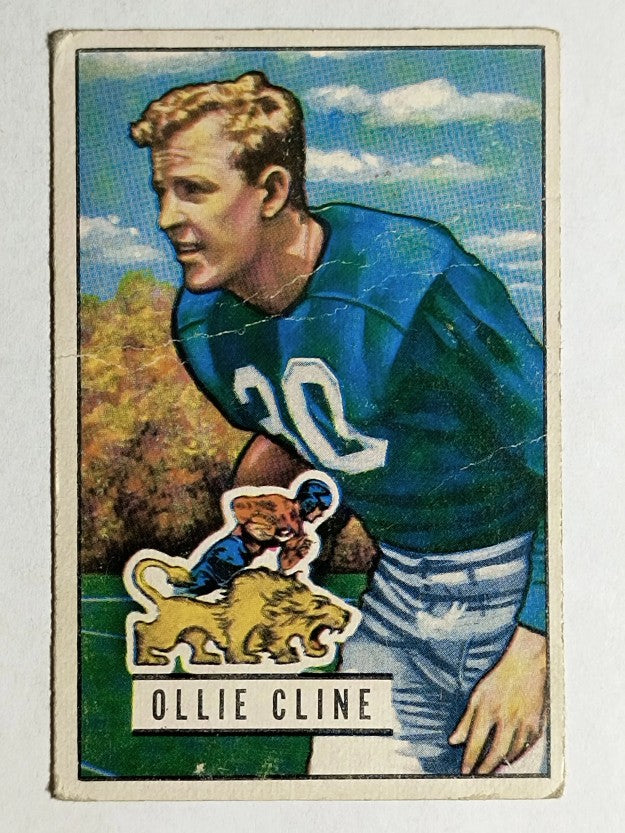 1951 Bowman #134 Ollie Cline RC (GOOD)