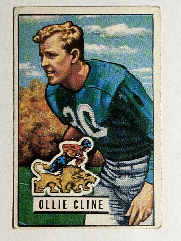 1951 Bowman #134 Ollie Cline RC (VGEX)