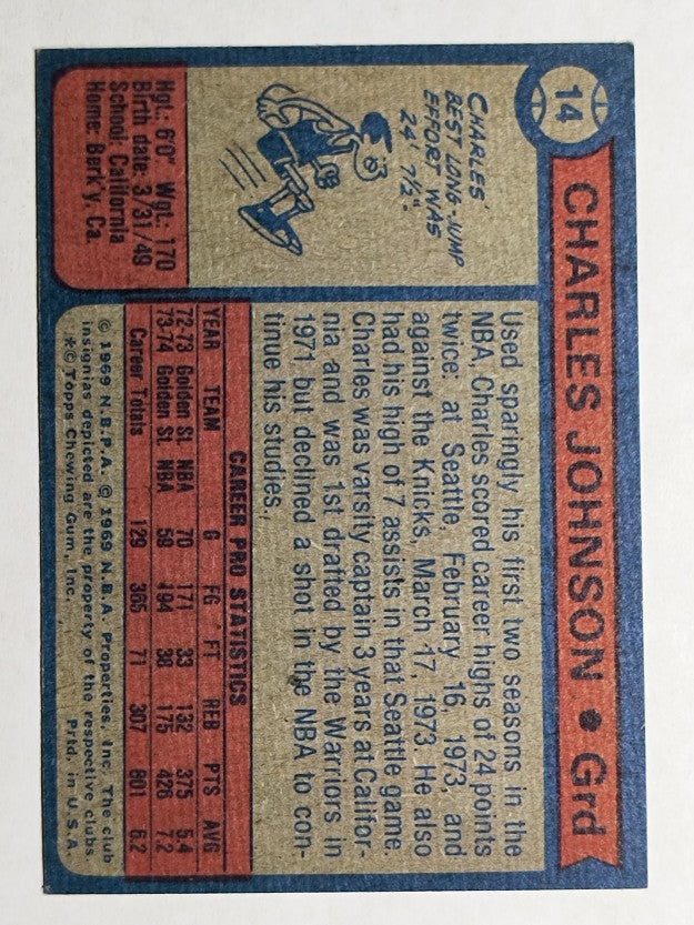1974-75 Topps #14 Charles Johnson RC (MINT)
