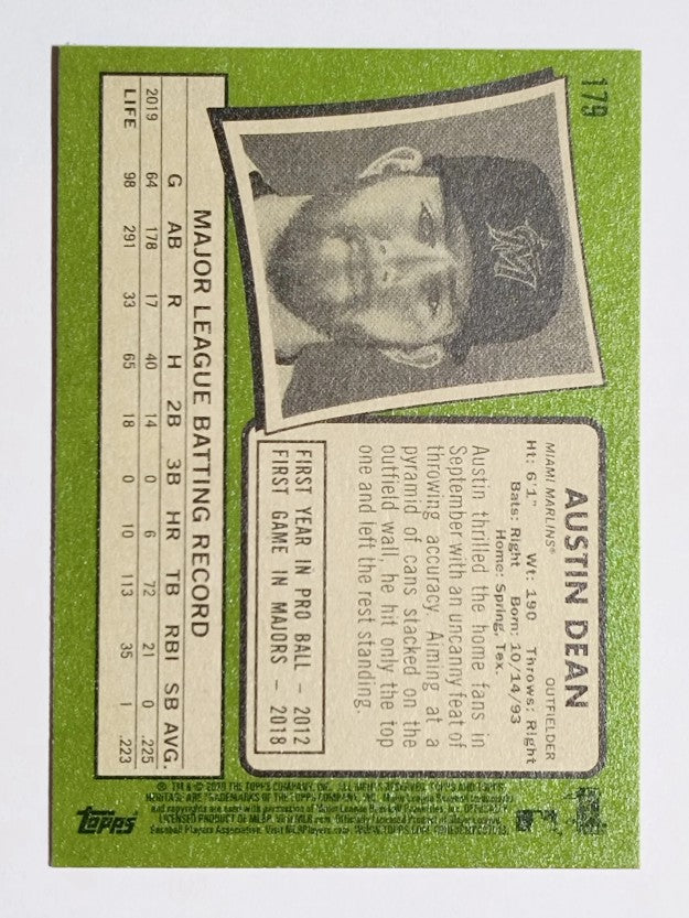 2020 Topps Heritage #179 Austin Dean