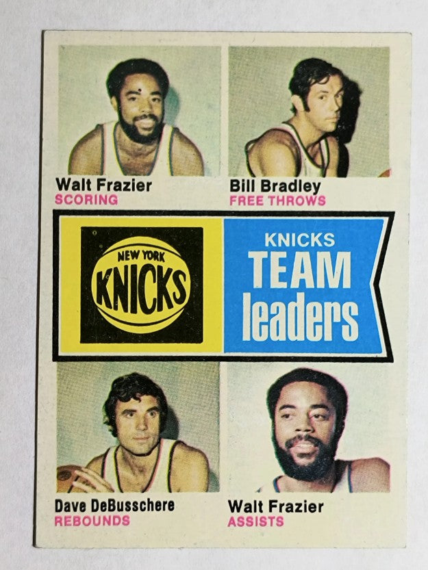 1974-75 Topps #93 Walt Frazier/Bill Bradley/Dave DeBusschere TL (NMMT)