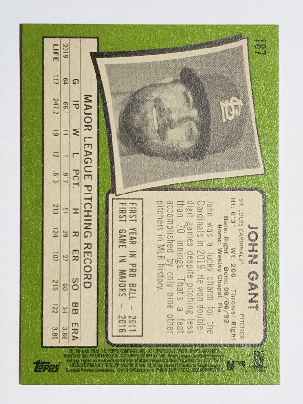 2020 Topps Heritage #187 John Gant