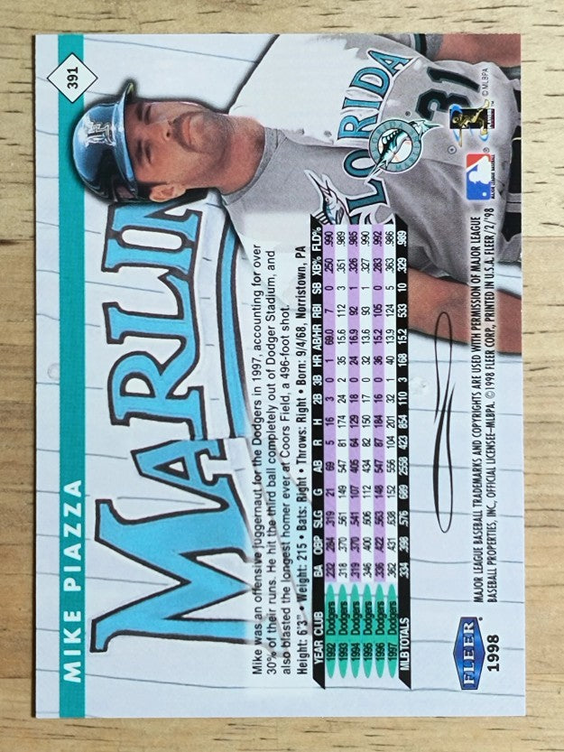 1998 Fleer Tradition #391 Mike Piazza