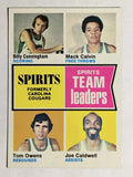 1974-75 Topps #221 Billy Cunningham/Mack Calvin/Tom Owens/Joe Caldwell TL (NMMT)