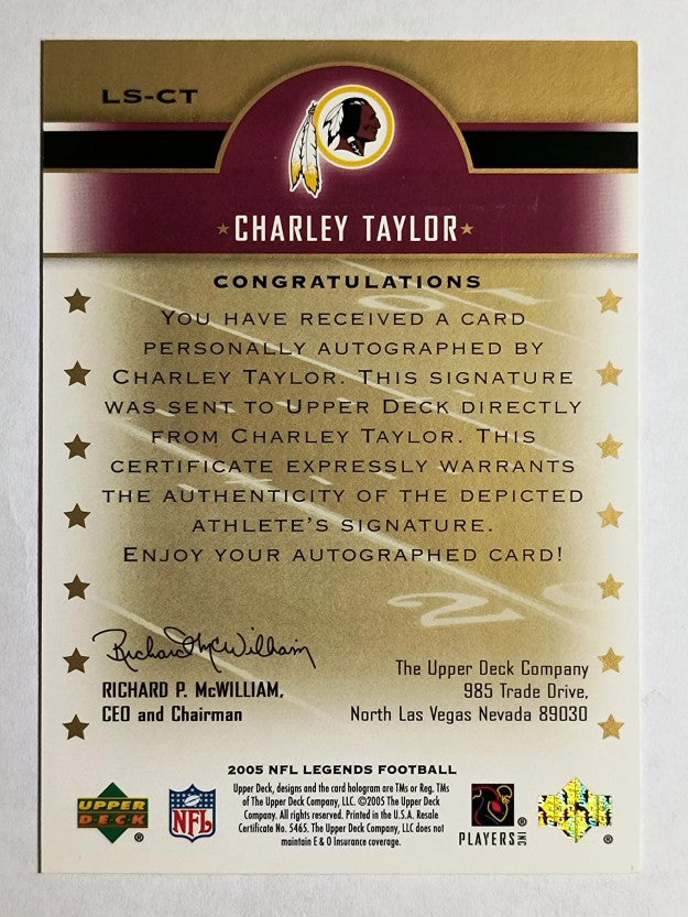 2005 Upper Deck Legends Legendary Signatures #CT Charley Taylor