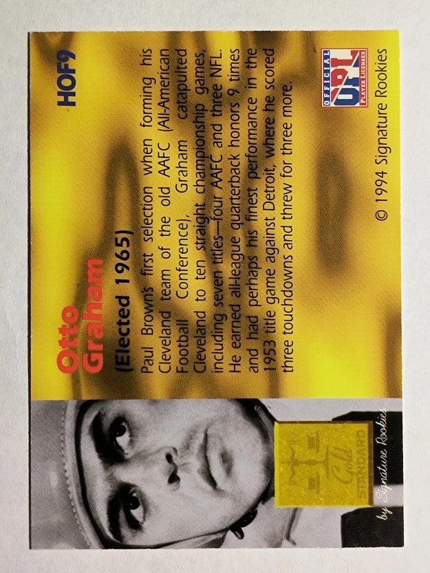 1994 Signature Rookies Gold Standard HOF Autographs #9 Otto Graham