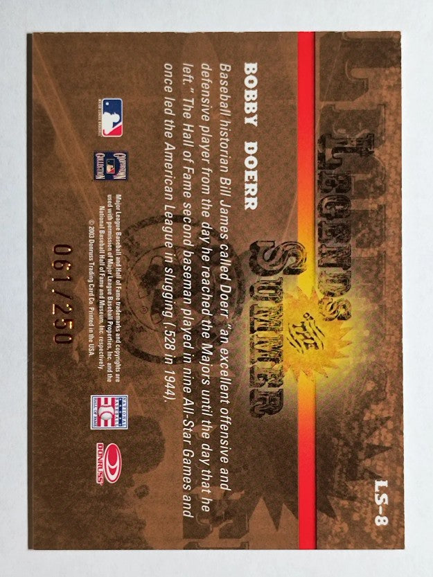 2003 Donruss Signature Legends of Summer Autographs Notations #8B Bobby Doerr