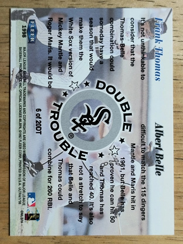 1998 Ultra Double Trouble #6 Frank Thomas/Albert Belle