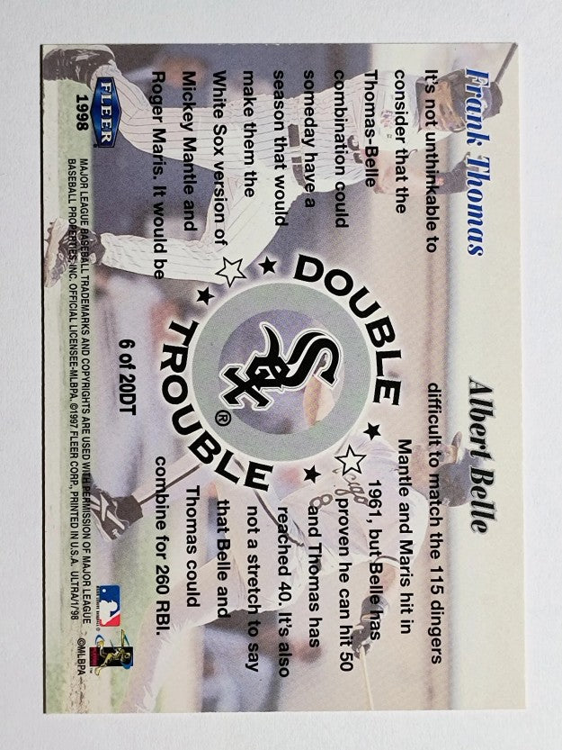 1998 Ultra Double Trouble #6 Frank Thomas/Albert Belle