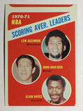 1971-72 Topps #139 Lew Alcindor/John Havlicek/Elvin Hayes LL (VGEX)