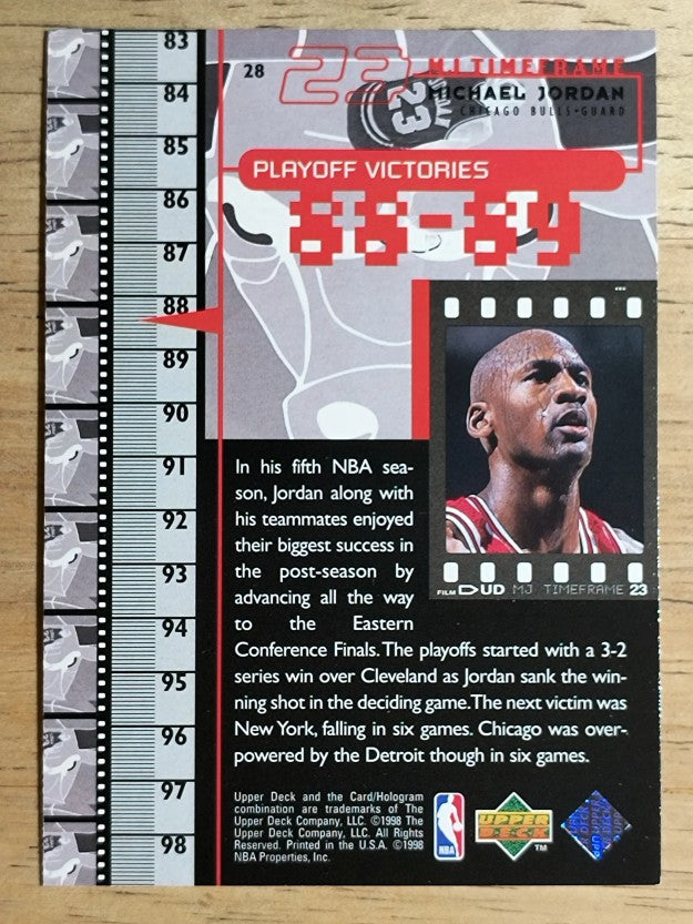 1998 Upper Deck Michael Jordan Living Legend #28 Michael Jordan TF 1989-90