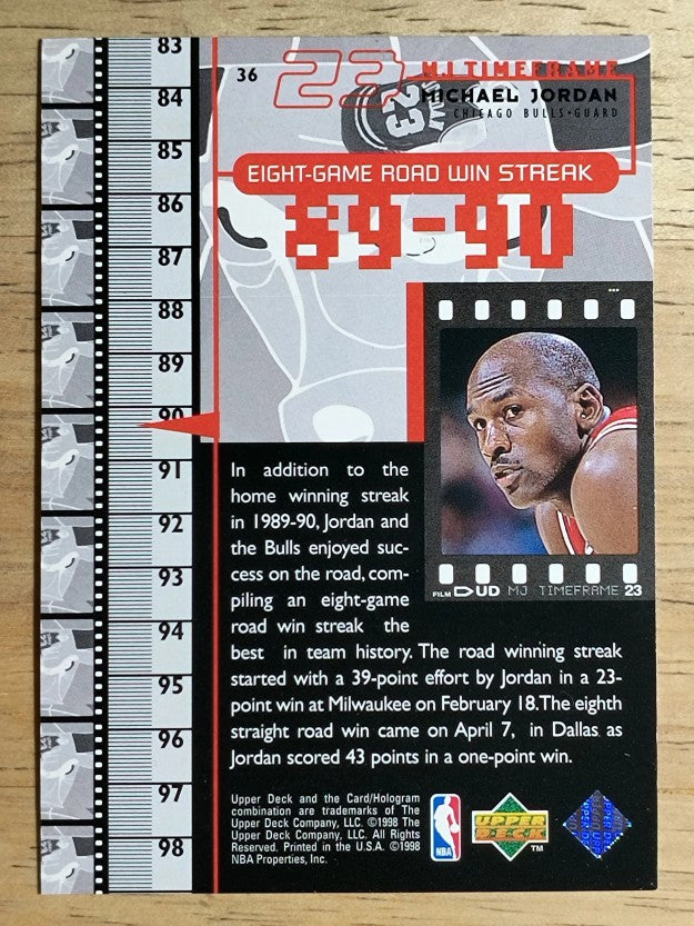 1998 Upper Deck Michael Jordan Living Legend #36 Michael Jordan TF 1990-91