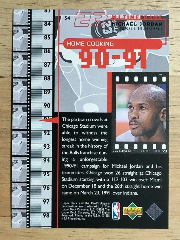 1998 Upper Deck Michael Jordan Living Legend #54 Michael Jordan TF 1992-93