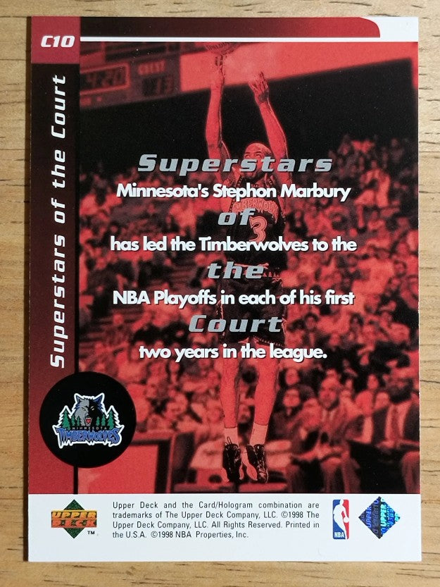 1998-99 Upper Deck Ovation Superstars of the Court #C10 Stephon Marbury