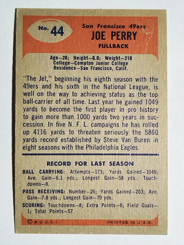 1955 Bowman #44 Joe Perry (EX)