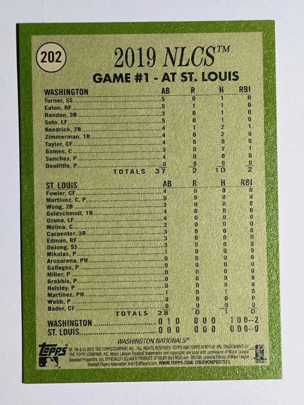 2020 Topps Heritage #202 Anibal Sanchez PO HL