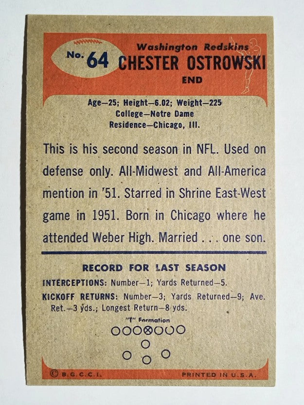 1955 Bowman #64 Chet Ostrowski (EX)