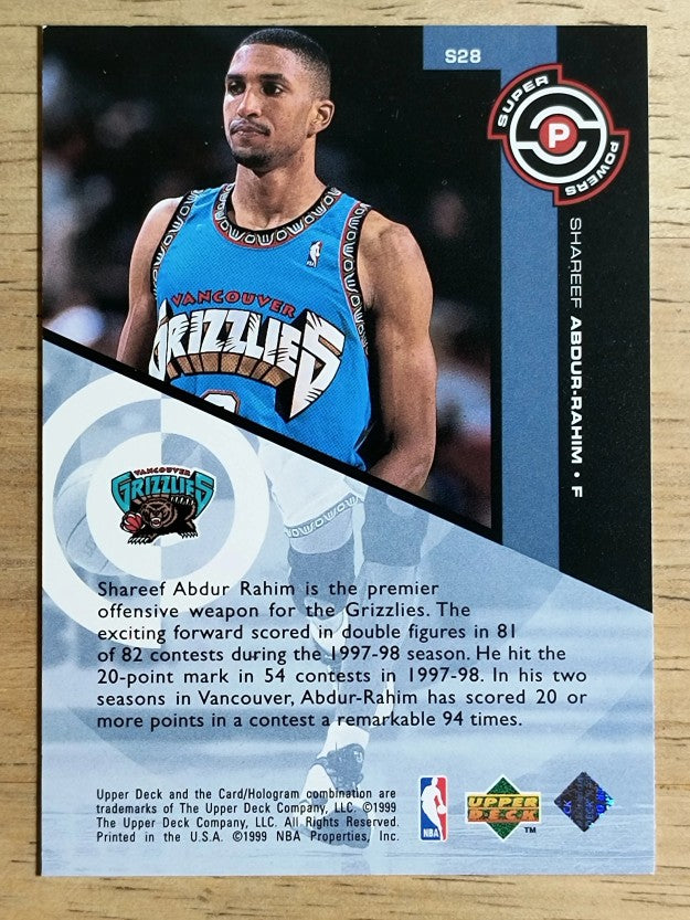 1998-99 Upper Deck Super Powers #S28 Shareef Abdur-Rahim