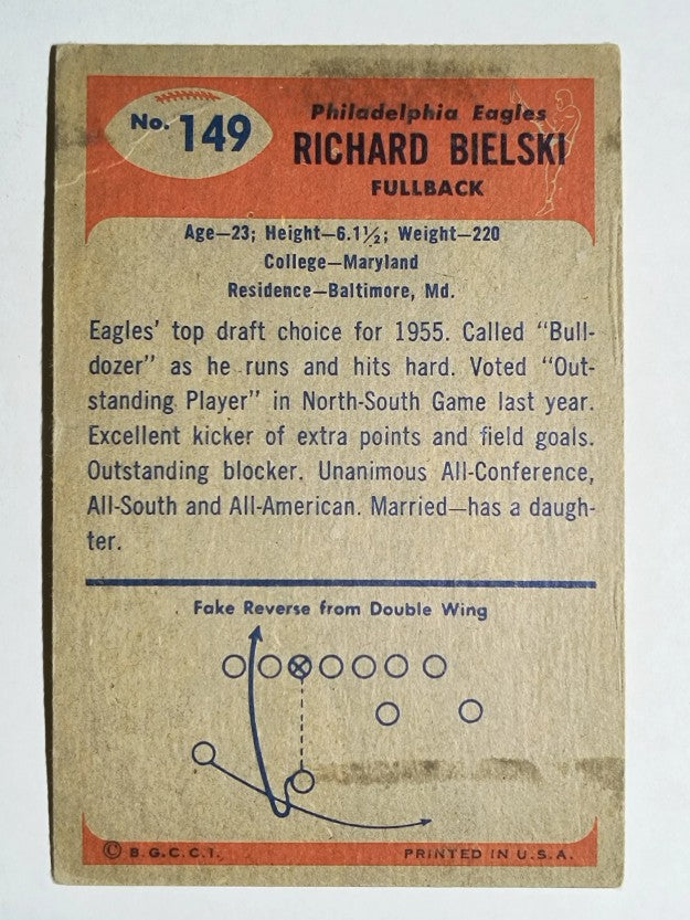 1955 Bowman #149 Dick Bielski RC (VG)