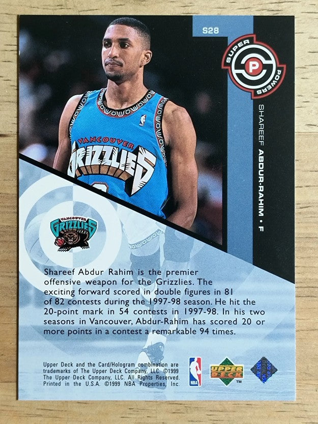 1998-99 Upper Deck Super Powers #S28 Shareef Abdur-Rahim