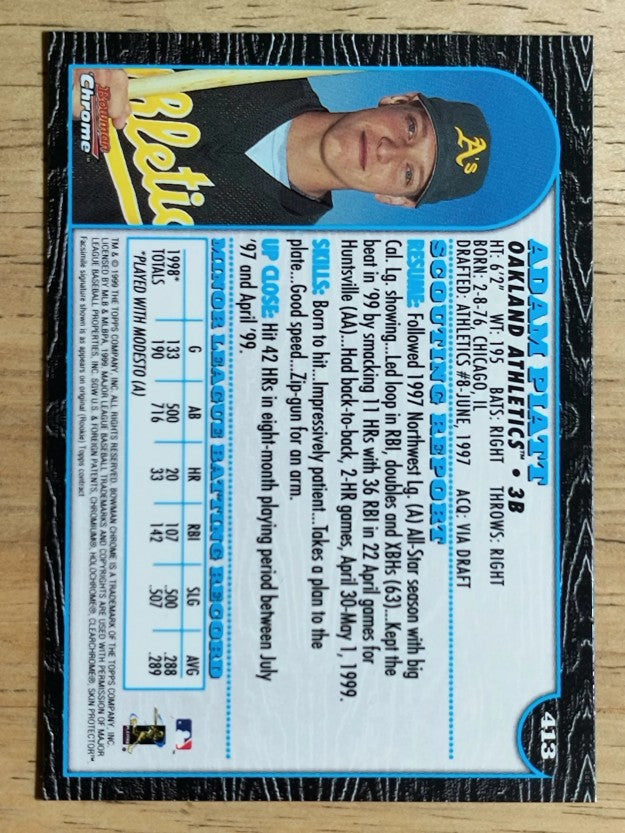 1999 Bowman Chrome #413 Adam Piatt RC
