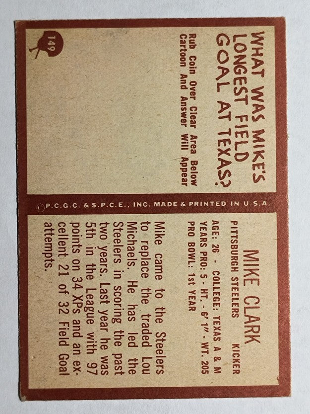 1967 Philadelphia #149 Mike Clark (VGEX)