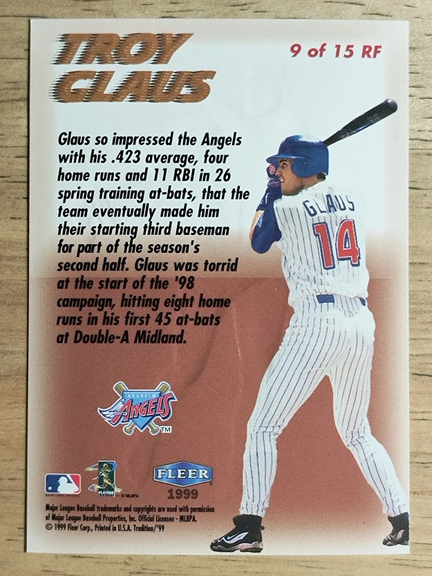 1999 Fleer Tradition Rookie Flashback #9 Troy Glaus