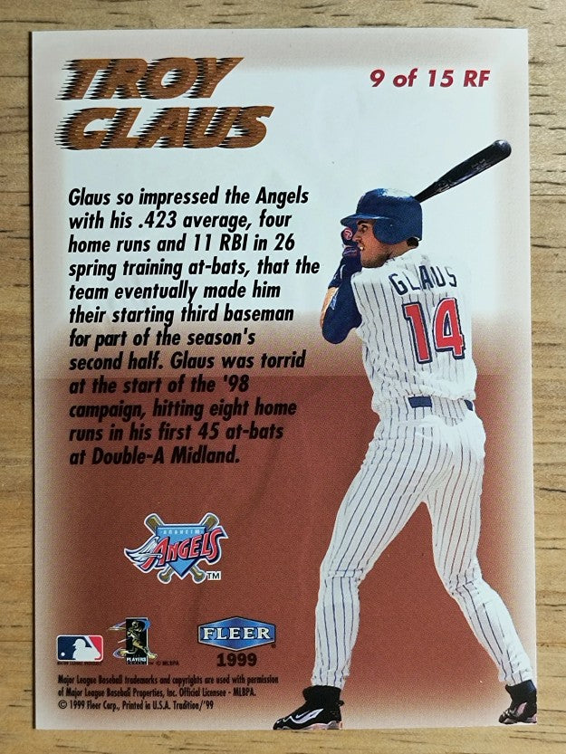 1999 Fleer Tradition Rookie Flashback #9 Troy Glaus