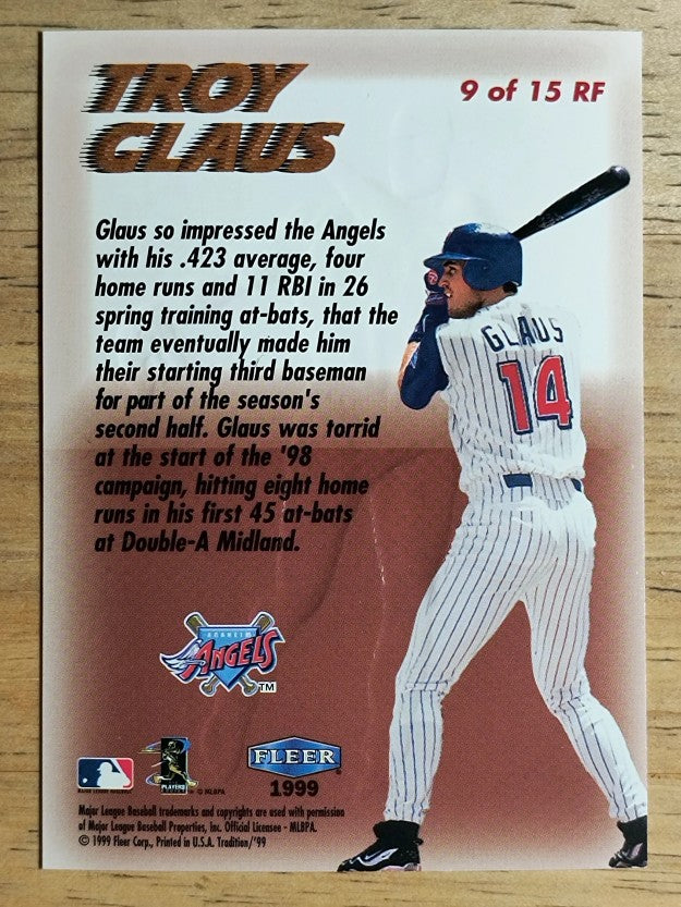 1999 Fleer Tradition Rookie Flashback #9 Troy Glaus