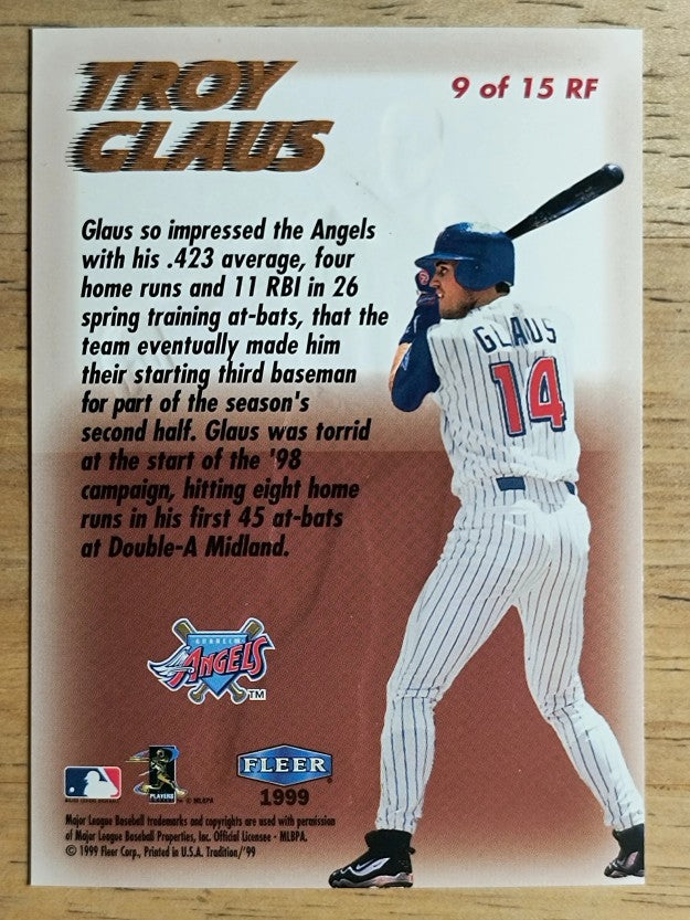 1999 Fleer Tradition Rookie Flashback #9 Troy Glaus