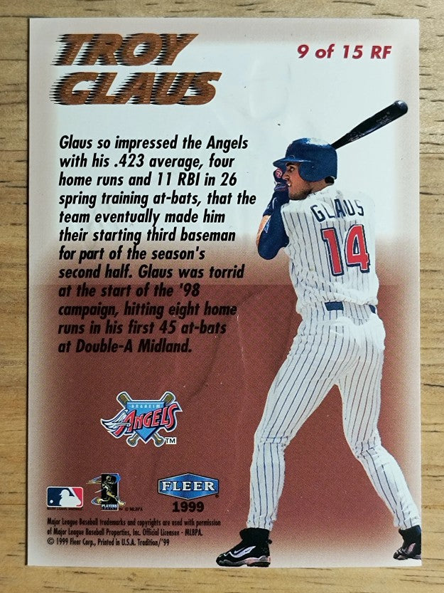1999 Fleer Tradition Rookie Flashback #9 Troy Glaus