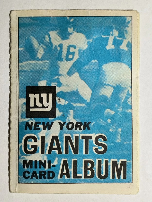 1969 Topps Stamp Album Inserts #11 NY Giants incomplete /w Fran Tarkenton (GOOD)