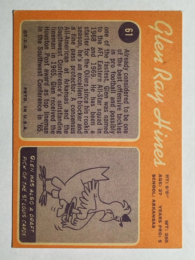 1970 Topps #61 Glen Ray Hines RC (EXMT)